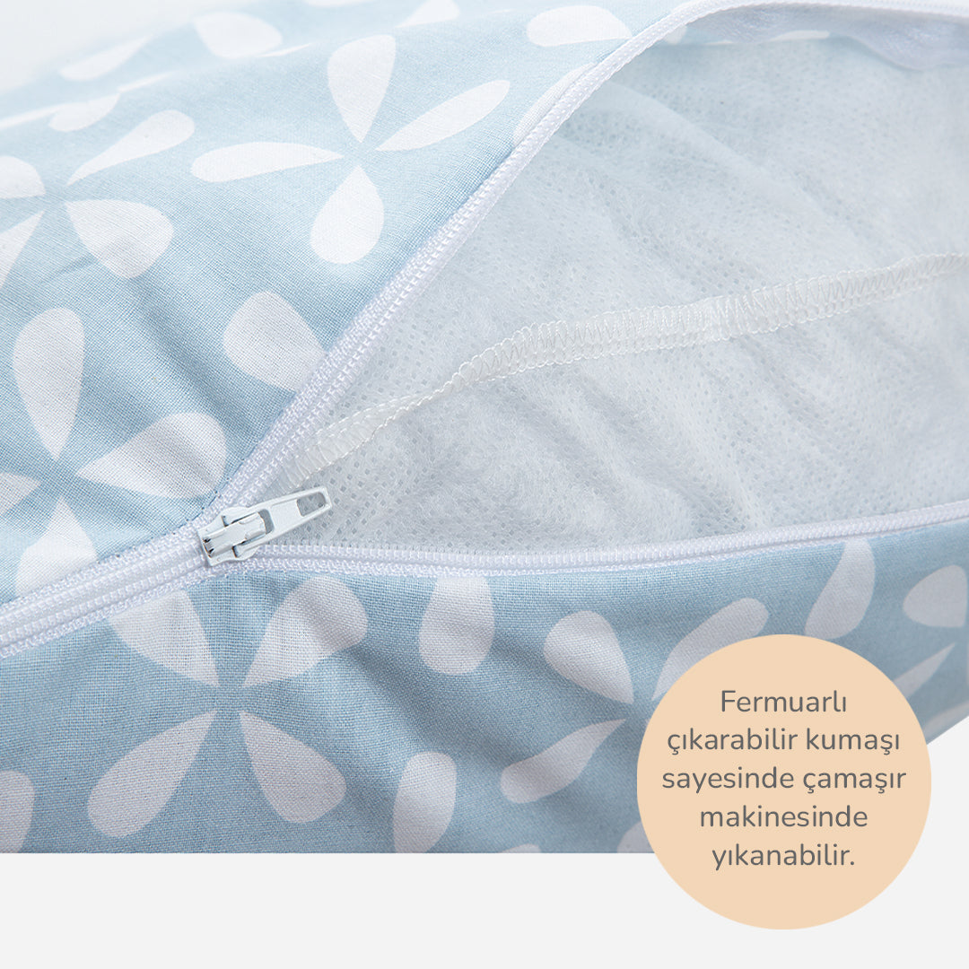 Sunnozy Nursing & Baby Positioner Pillow 50 × 50 cm Blue