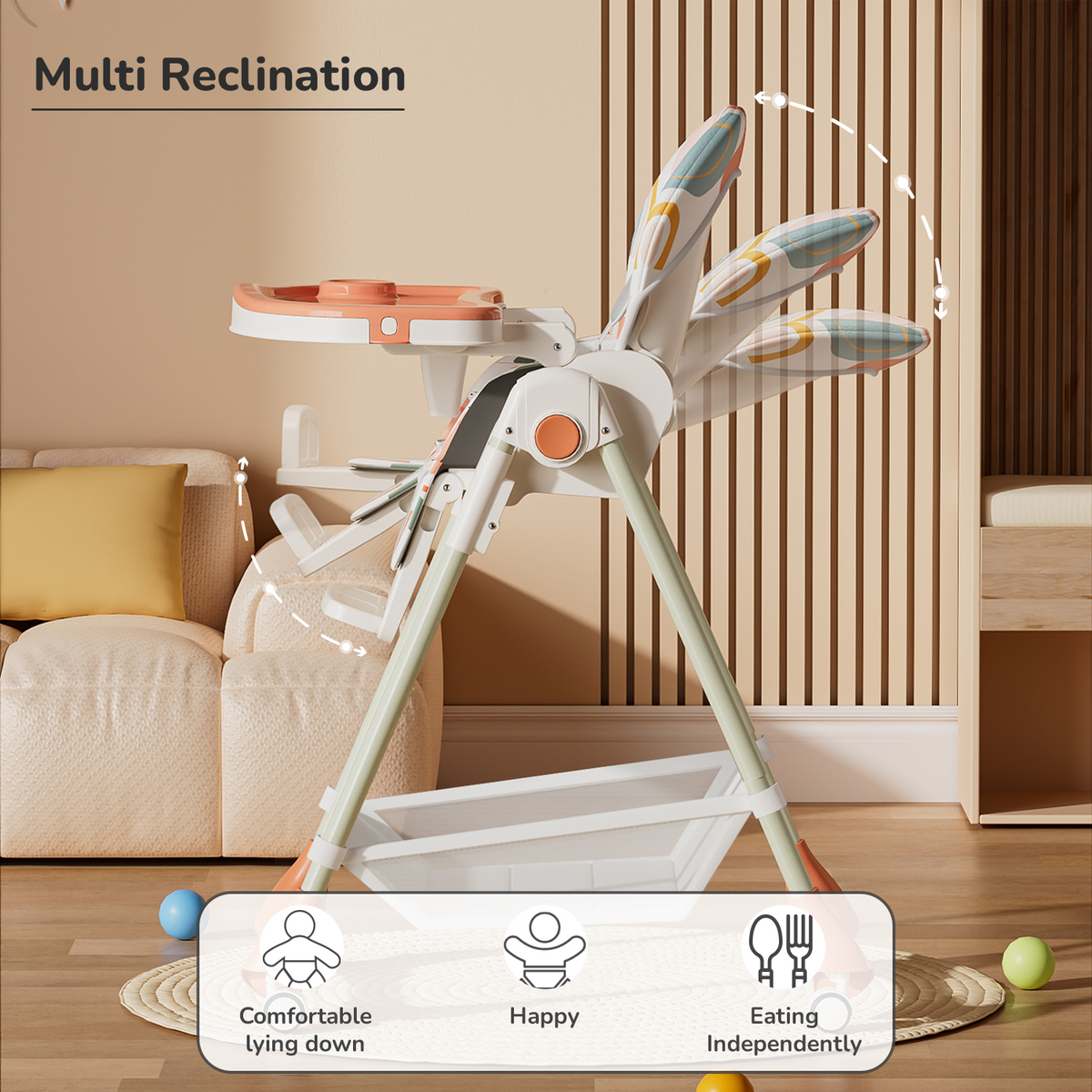 R For Rabbit High Chair Marshmallow Abstract Peach