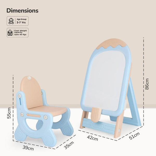 R For Rabbit Little Genius Candy Duo - Set of Kids Activity Board & Chair
