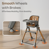 R For Rabbit 3 in 1 Walnut High Chair - Dark Grey