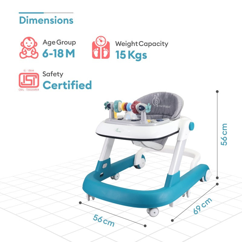 R For Rabbit Baby Walker Little Feet Blue