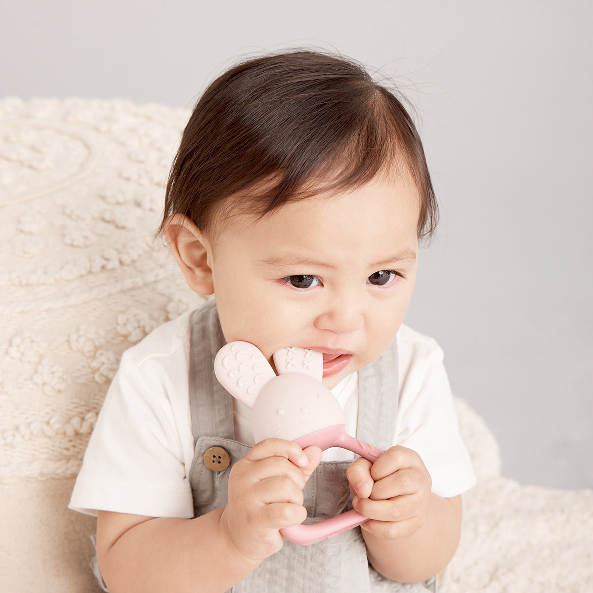 B Box Chill Plus Fill Bunny Teether - Blush Pink