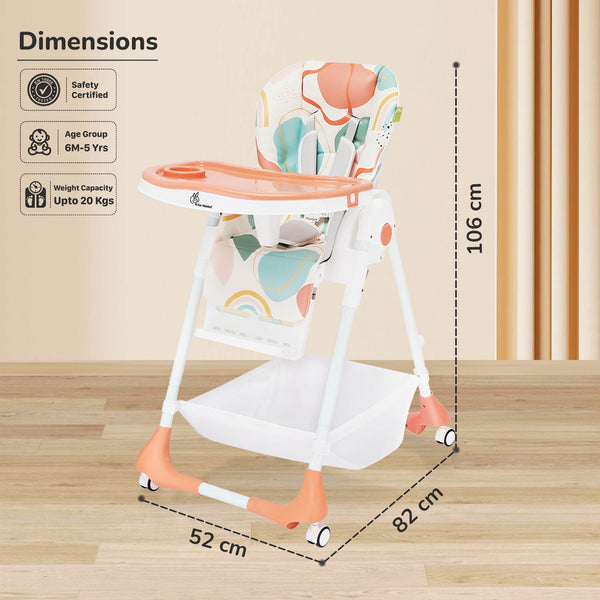 R For Rabbit High Chair Marshmallow Abstract Peach
