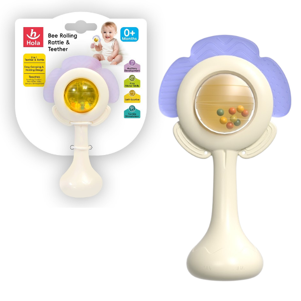 Hola Flower Baby Rattle 18.5 x 13.3 x 4.4 cm Multicolor