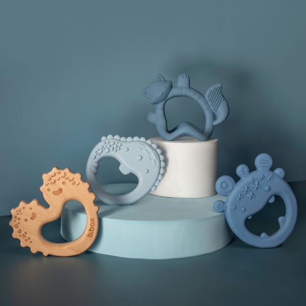 B Box Trio Teether - Lullaby Blue