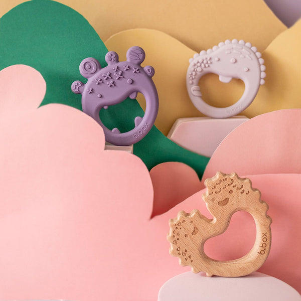 B Box Trio Teether - Peony Purple
