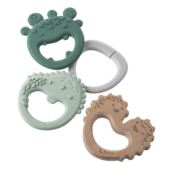 B Box Trio Teether - Sage Green