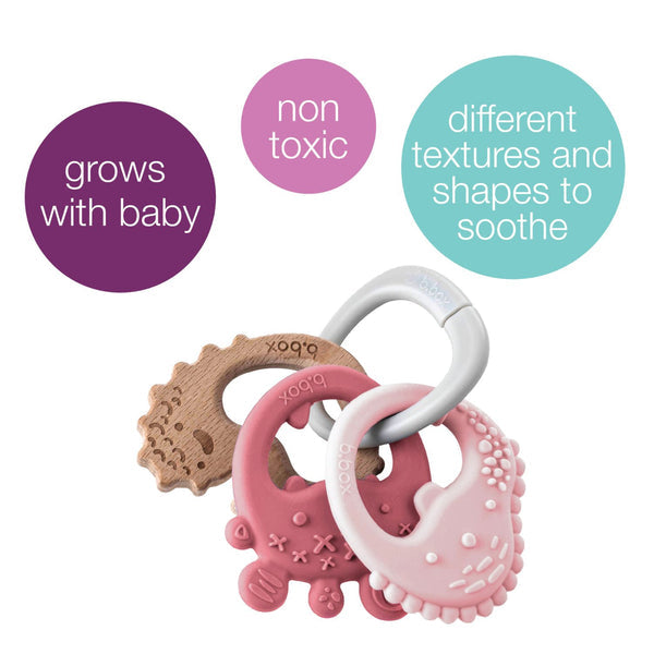 B Box Trio Teether - Blush Pink