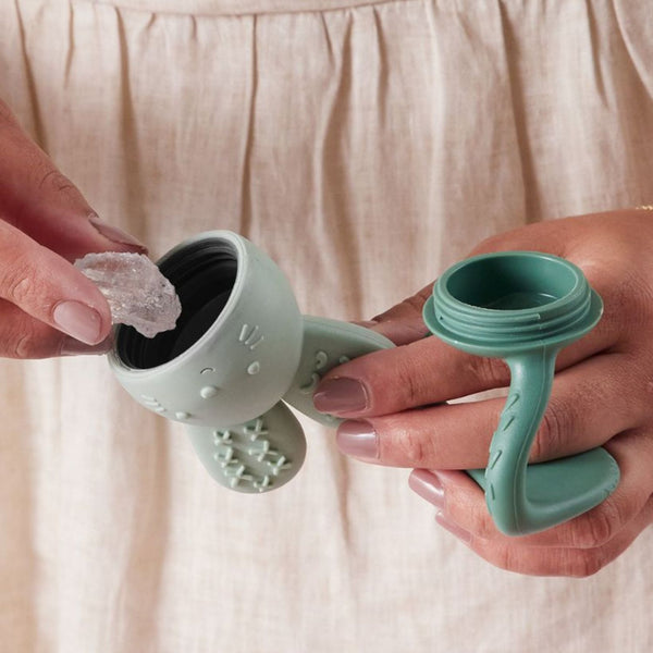 B Box Chill Plus Fill Bunny Teether - Sage Green