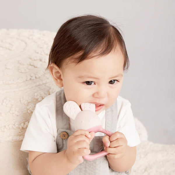 B Box Chill Plus Fill Bunny Teether - Blush Pink