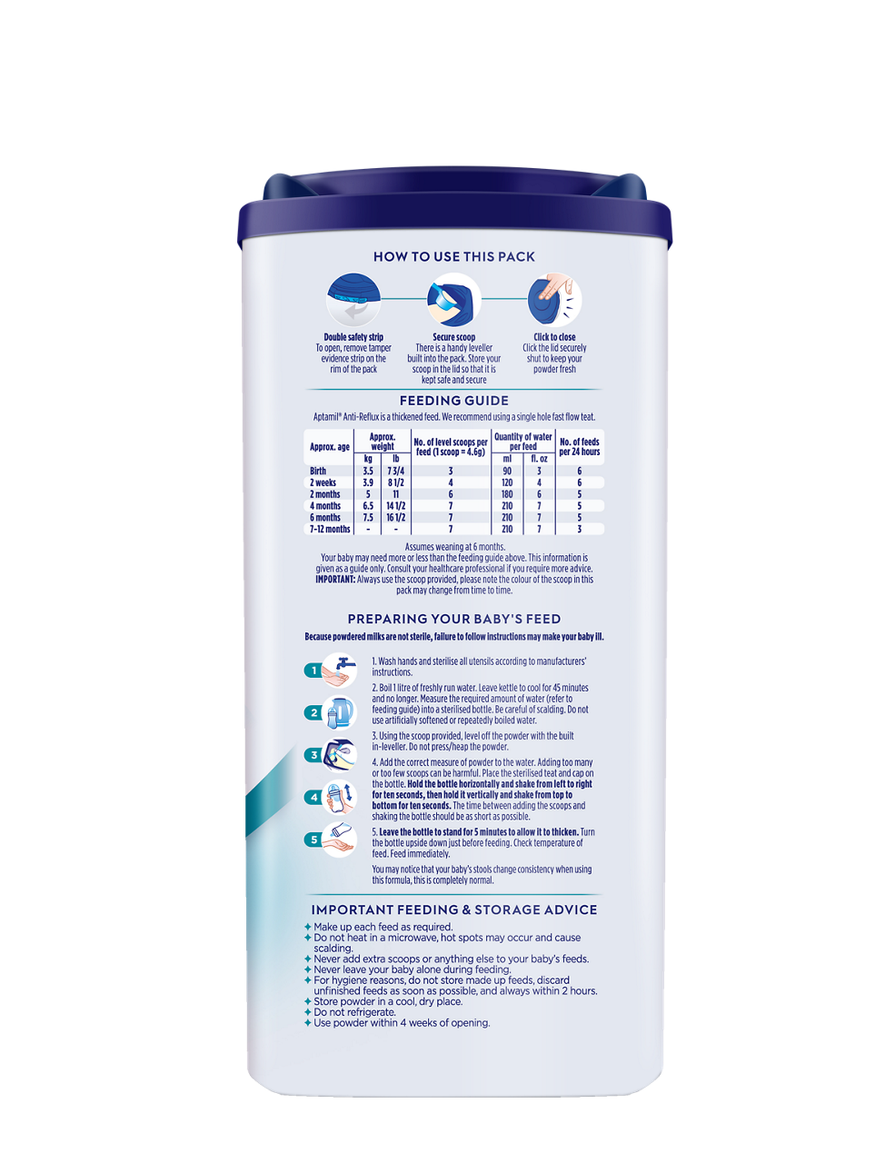 Aptamil Anti-Reflux Formula – From Birth to 12 Months, 800g