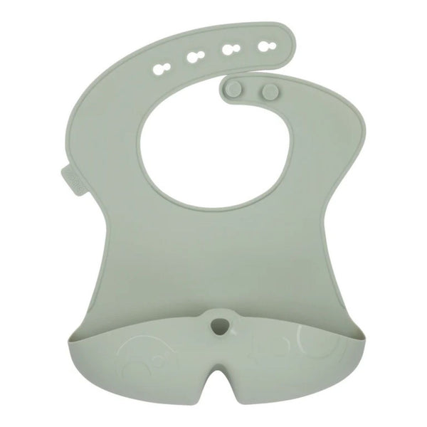 b.box Silicone Bib with Crumb Catcher β Sage Green