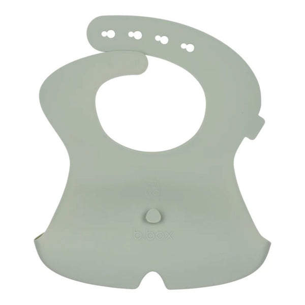 b.box Silicone Bib with Crumb Catcher β Sage Green