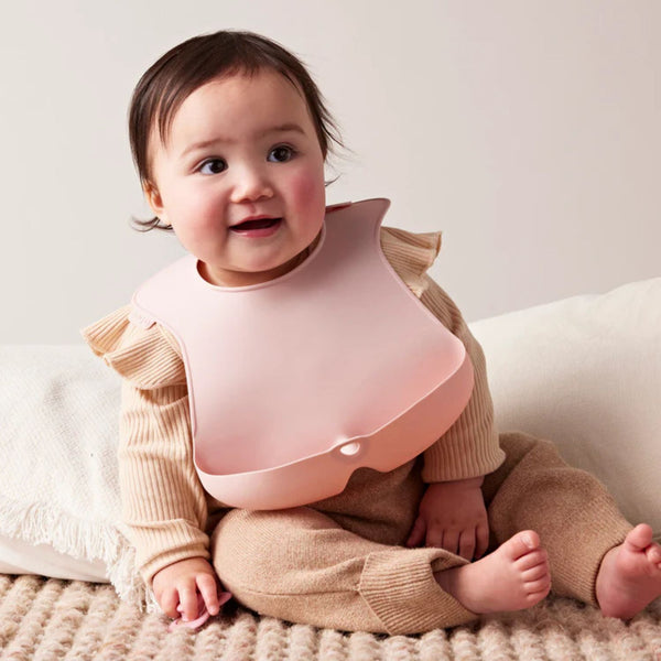 B Box Silicone Bib - Blush Pink