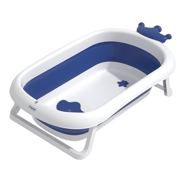 Hopop ® Deluxe Foldable Baby Bath Tub with Non-Slip Base & Soft Edges
