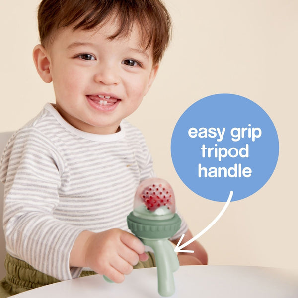 b.box Silicone Fresh Food Feeder – Sage Green | 4 Months+