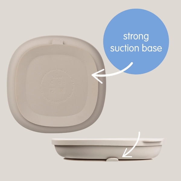 b.box Silicone Suction Plate with Lid β Ocean Blue | 6M+