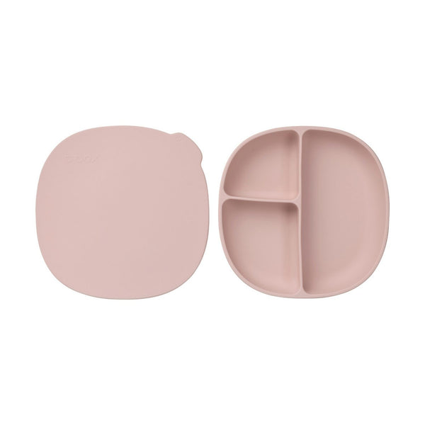 b.box Silicone Suction Plate with Lid – Blush Pink
