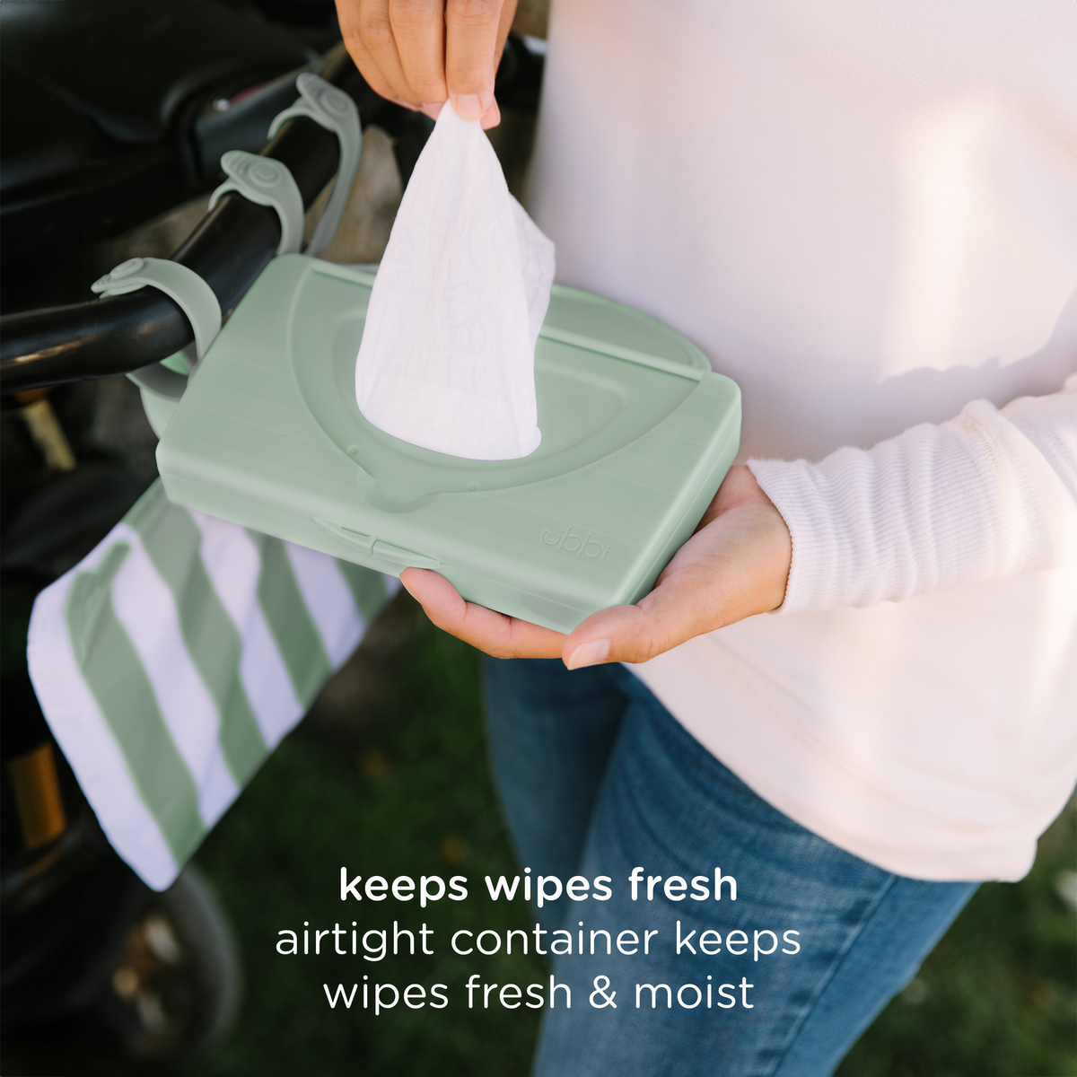Ubbi On The Go Wipes Dispenser - Sage
