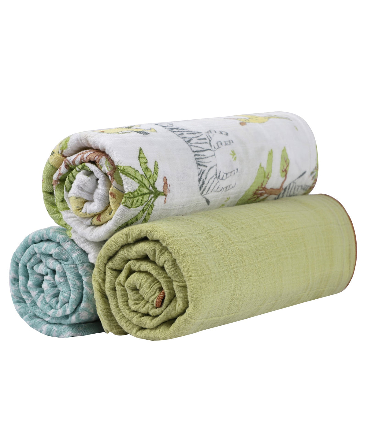 Abracadabra Cotton Muslin Swaddles Set of 3 – Savanna