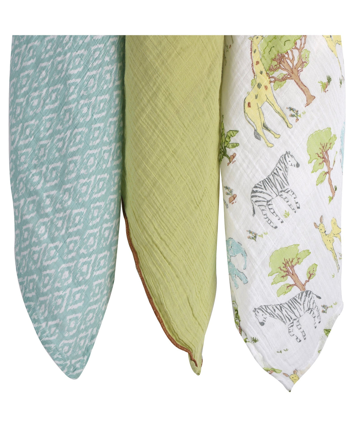 Abracadabra Cotton Muslin Swaddles Set of 3 – Savanna