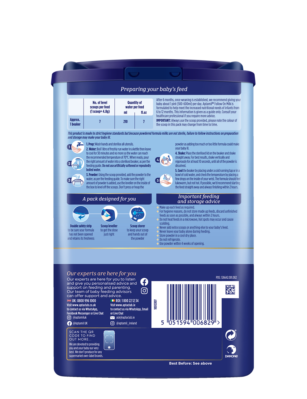 Aptamil Follow On Milk Stage 2 – 6–12 Months, 800g