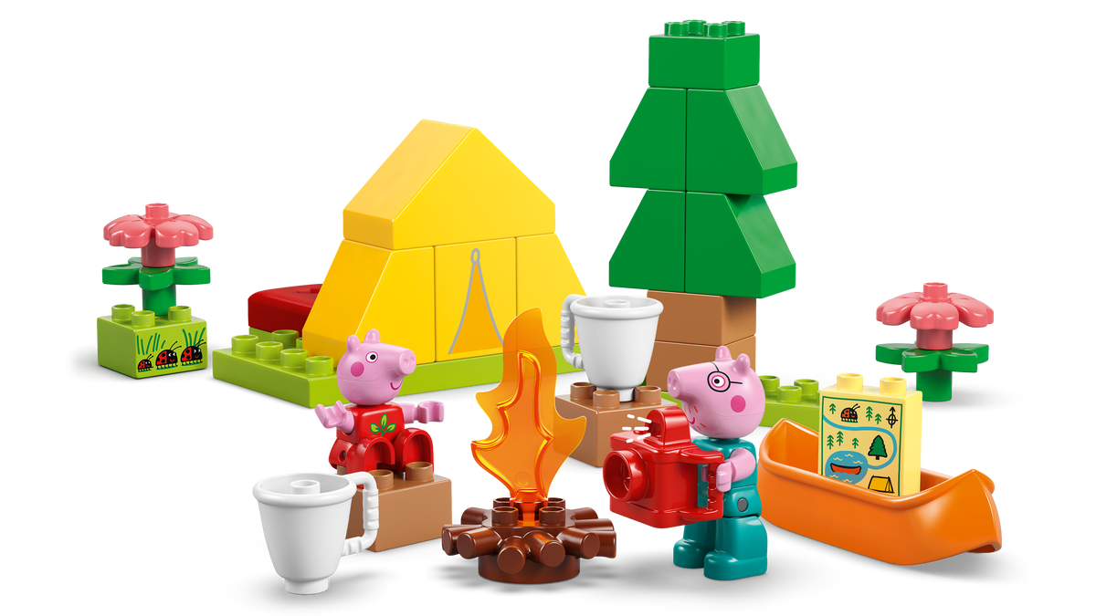Lego DUPLO® Peppa Pig Camping Trip Building Playset with Canoe ToyBuilding Kit 10452