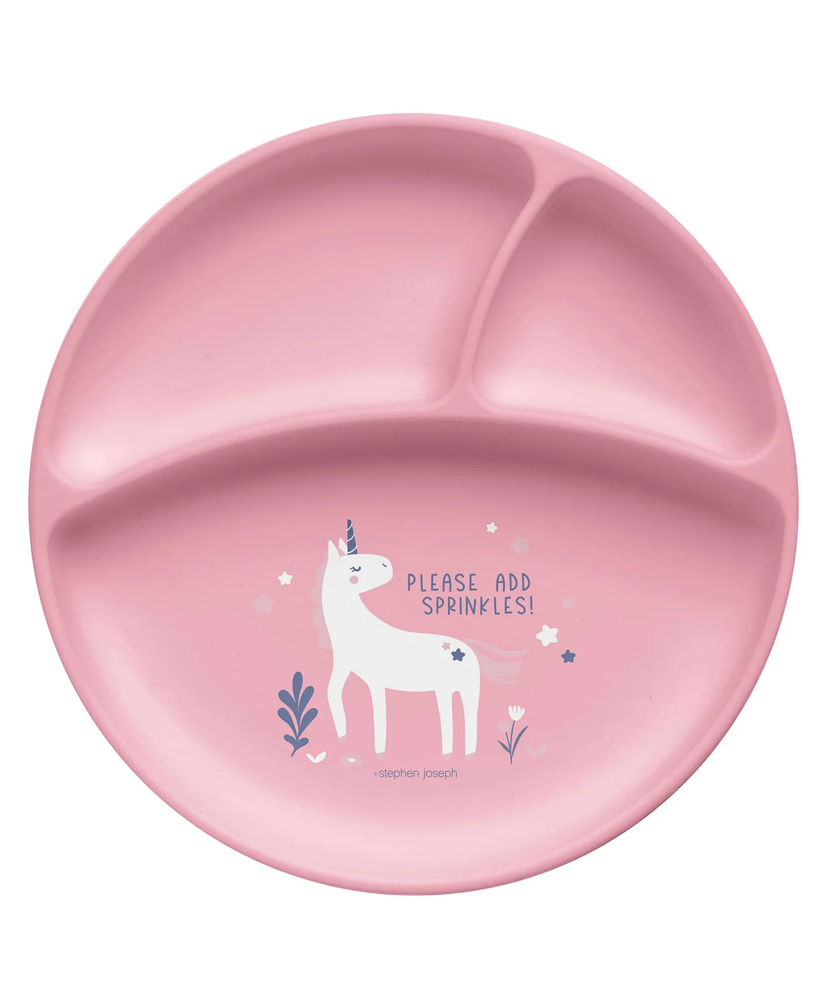 Stephen Joseph Unicorn Silicone Suction Plate 20.3 × 20.3 cm Pink