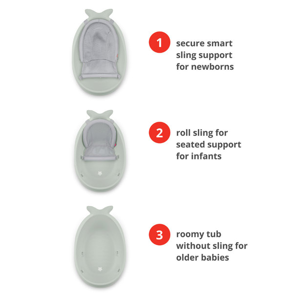 Seat Skip Hop Moby Smart Sling 3 Stage Baby Bath Sage