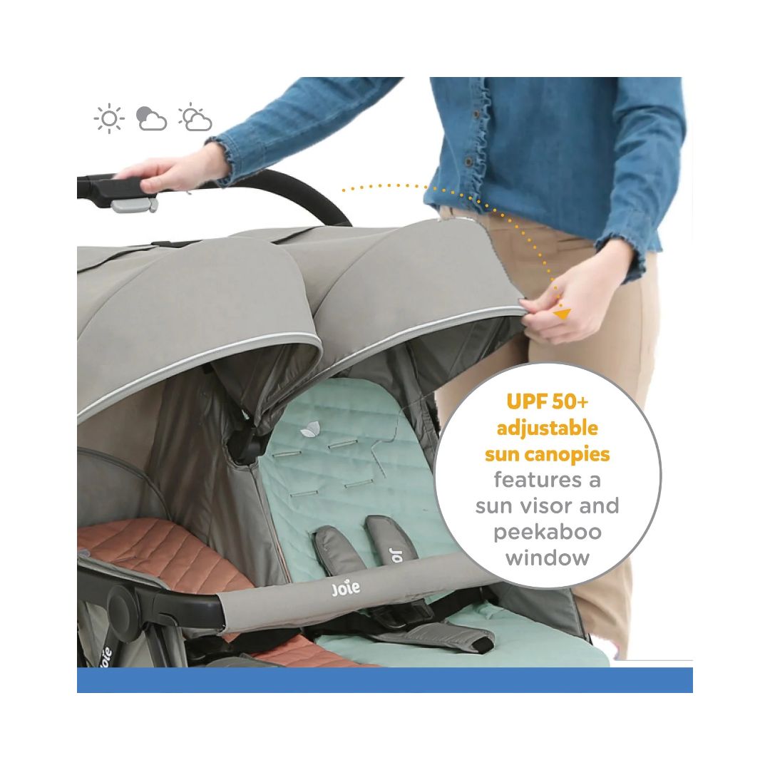 Joie Aire™ Twin Double Stroller – Nectar & Mineral