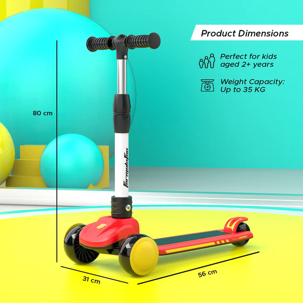EMotorad Formula Fun Speed Glide Ride on Scooter - Red