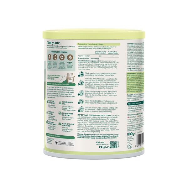 Nannycare Follow On Goat Milk Formula Stage 2 800g