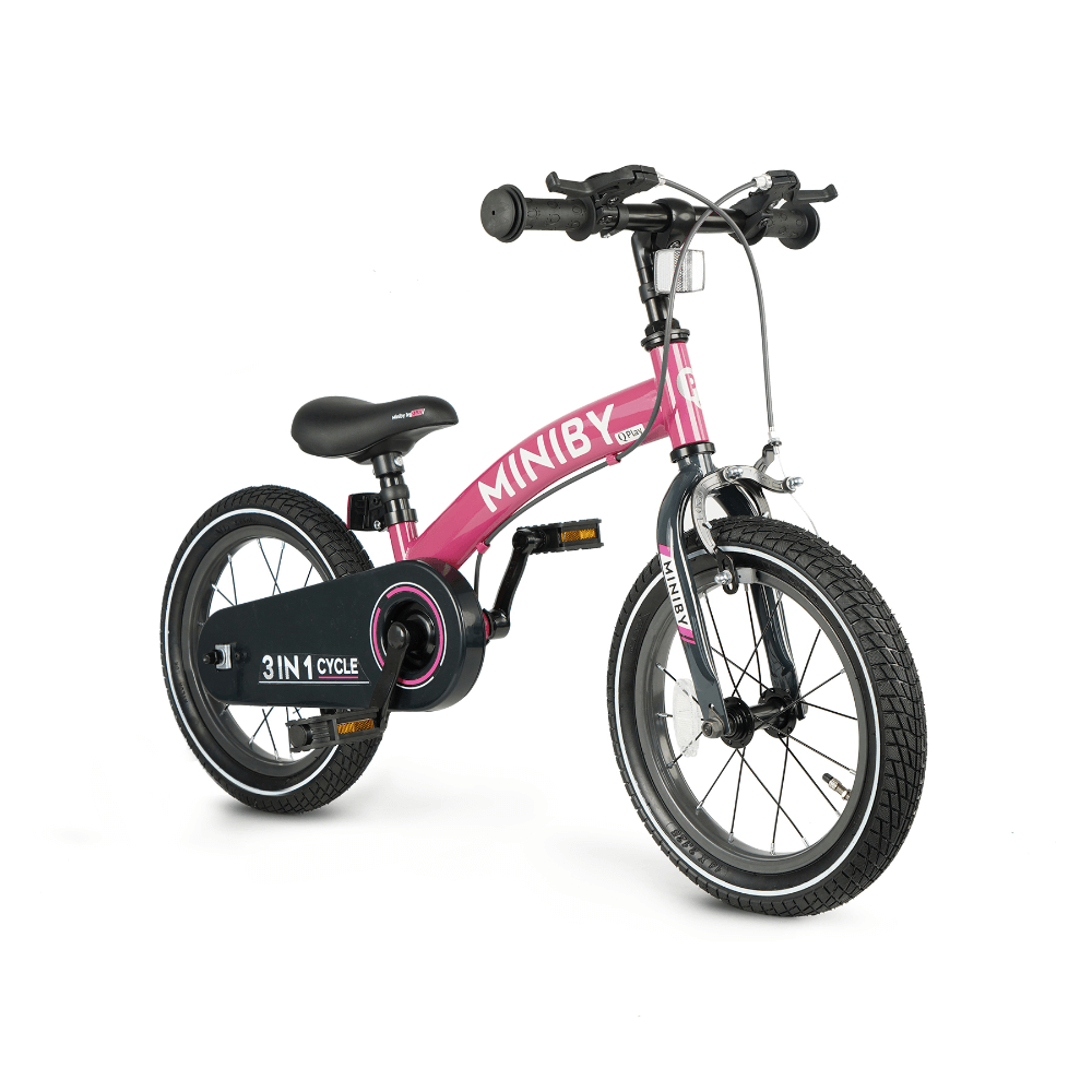 QPlay Miniby Air 3-in-1 Kids Bike 14 Inch Pink