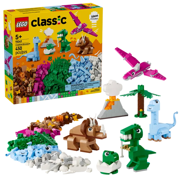 LEGO Classic Creative Dinosaurs, Imaginative Toy Models 5+ 450Pcs 11041