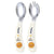 Hopop Stainless Steel Spoon & Fork Set With Travel Case - White