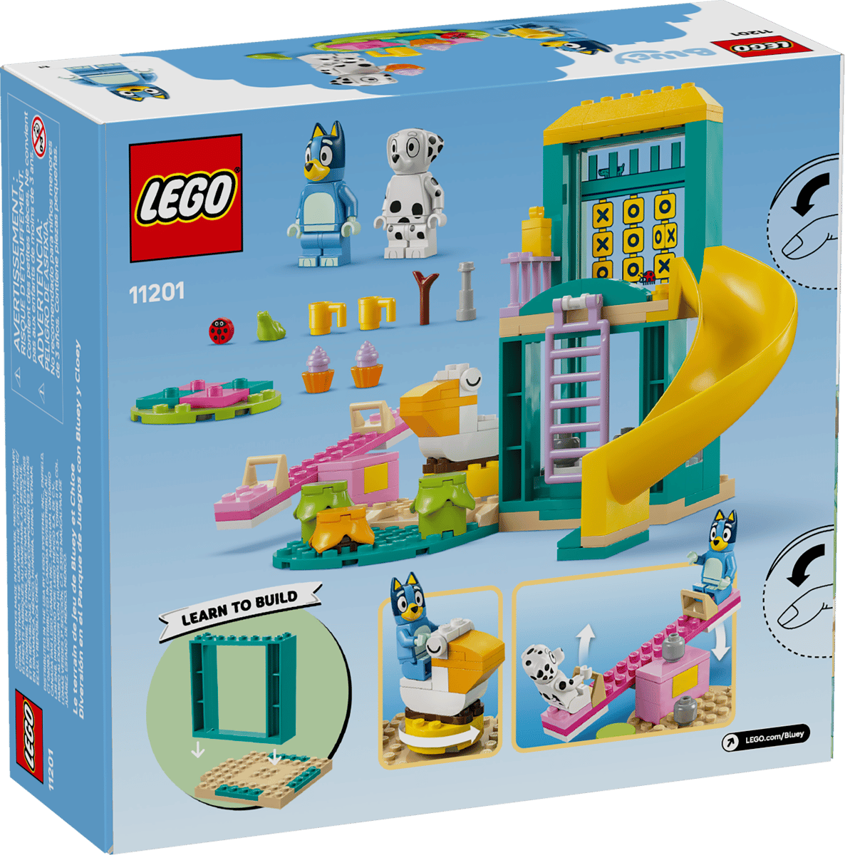 LEGO Bluey Playground Fun with Bluey and Chloe 104 Pieces 14 × 23 × 17 cm Multicolour