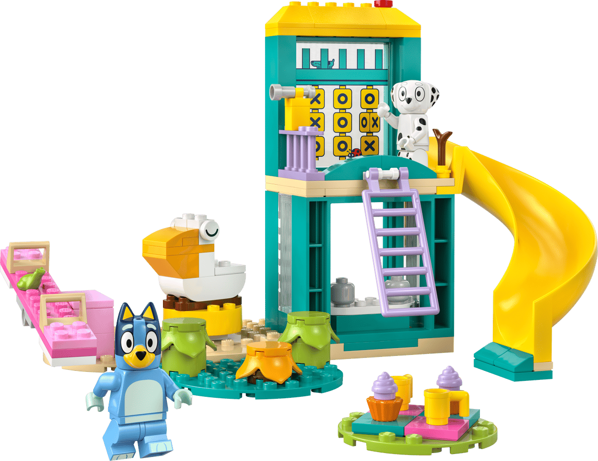 LEGO Bluey Playground Fun with Bluey and Chloe 104 Pieces 14 × 23 × 17 cm Multicolour