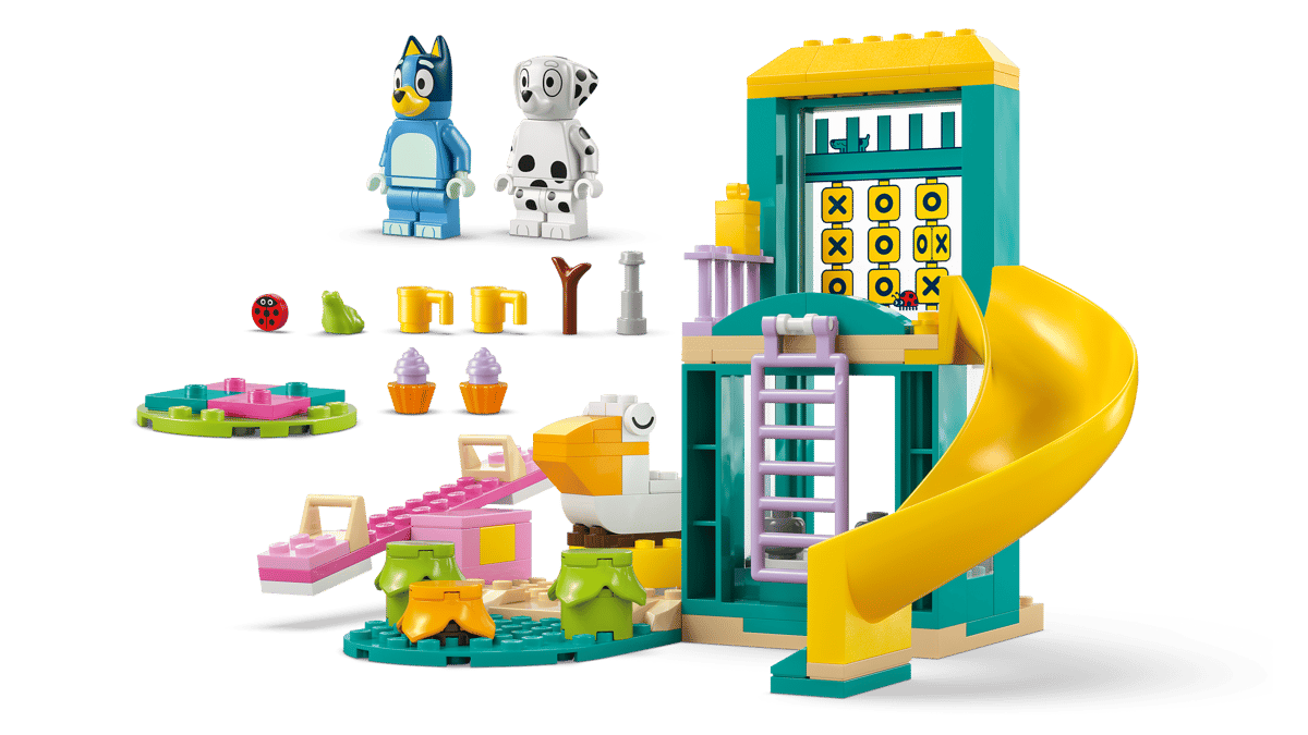 LEGO Bluey Playground Fun with Bluey and Chloe 104 Pieces 14 × 23 × 17 cm Multicolour