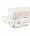 Abracadabra Bambi & Friends Cotton Flat Cot Bedsheets – Pack of 2