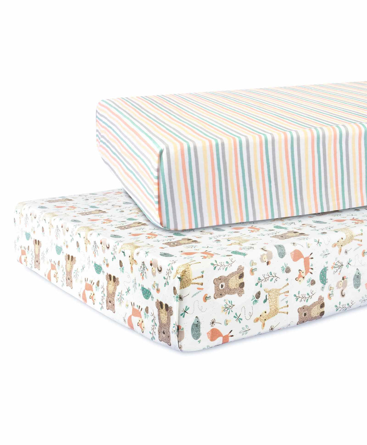 Abracadabra Bambi & Friends Cotton Flat Cot Bedsheets – Pack of 2