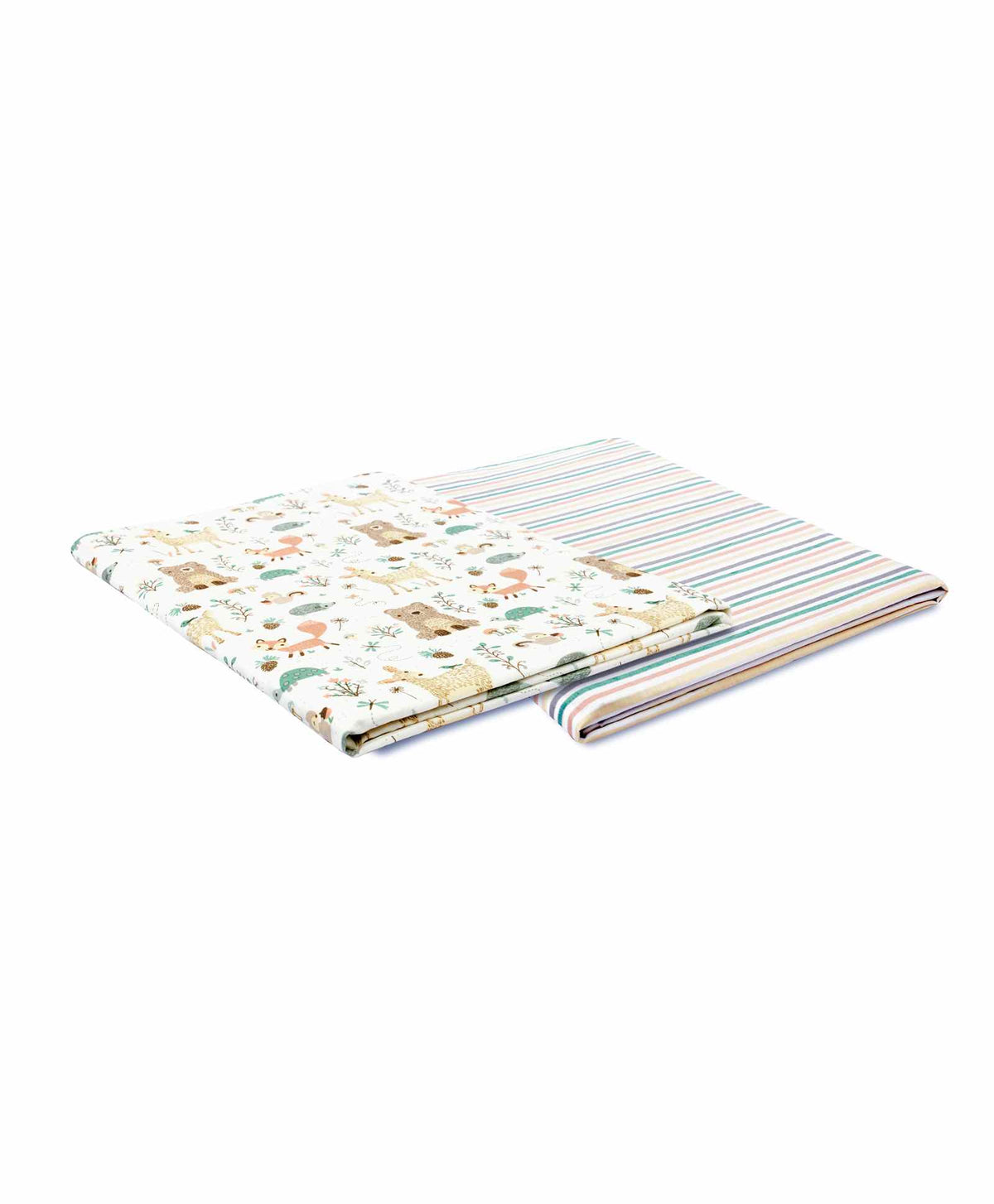 Abracadabra Bambi & Friends Cotton Flat Cot Bedsheets – Pack of 2