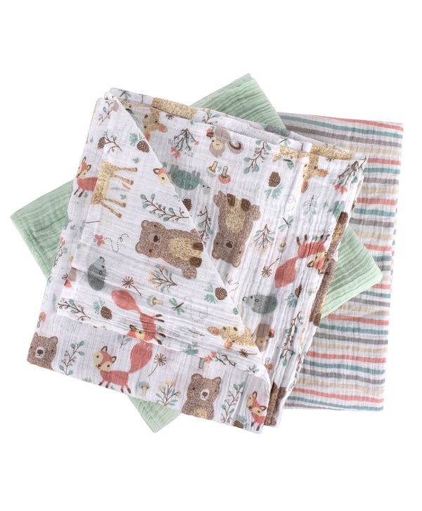 Abracadabra Swaddles (Set Of 3) - Woodland