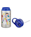 ONS Kids Stainless Steel Water Bottle Sports Theme Blue - 530 ml
