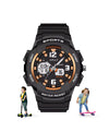 Spiky Eva6 Analog & Digital Sporty Watch - Black