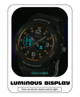 Spiky Eva6 Analog & Digital Sporty Watch - Black