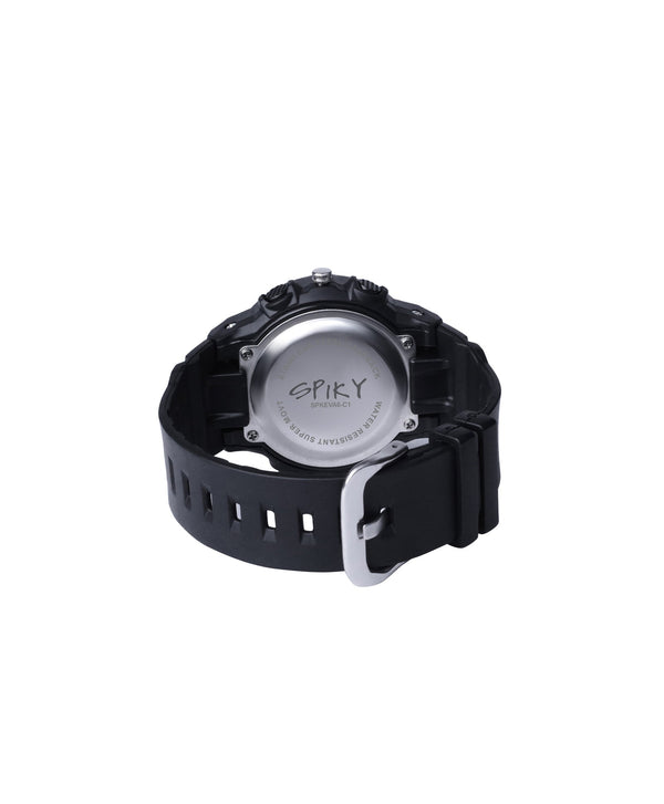 Spiky Eva6 Analog & Digital Sporty Watch - Black