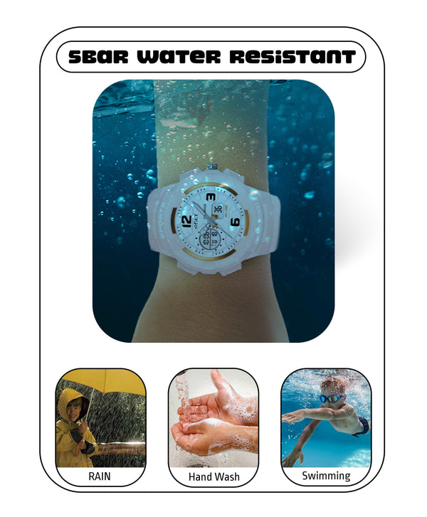 Spiky Eva6 Analog & Digital Sporty Watch - Pink