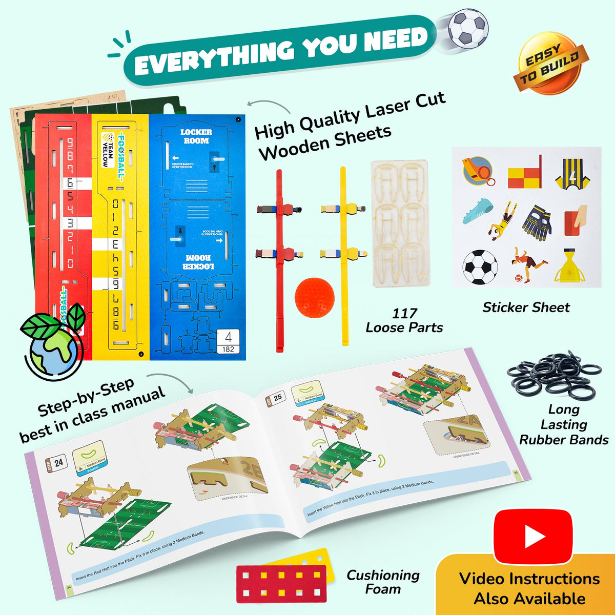 Smartivity DIY Foosball Tabletop Football STEM Construction Game 6Y+