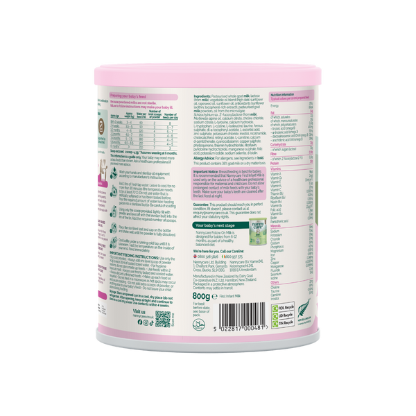 Nannycare First Infant Goat Milk Formula Stage 1 800g