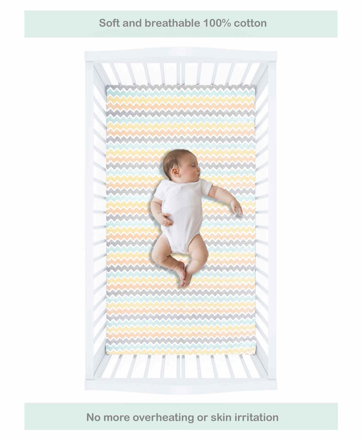 Abracadabra Sleepy Friends Cotton Flat Cot Sheets – Set of 2